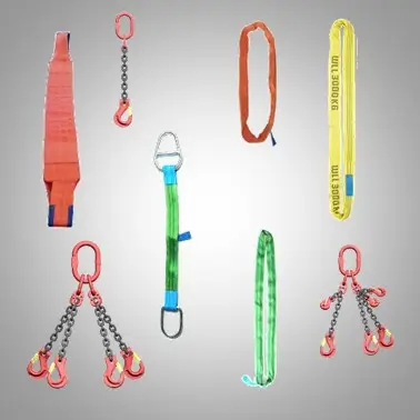Cranetool-Anschlagmittel und Lastaufnahme-Systeme. Hebebänder, Rundschlingen, Kettengehänge, Traversen, Greifer, Magnet-Systeme.